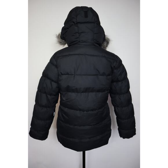 Columbia Girls Black and Pink Waterproof Hooded Puffer Jacket Size Youth L - Picture 2 of 6